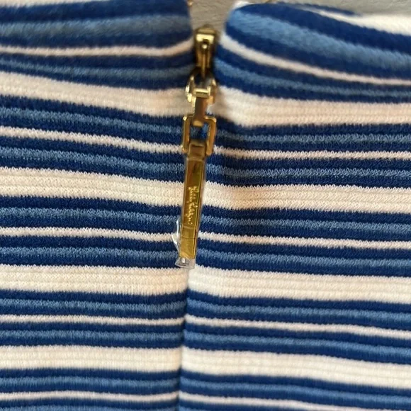 Lilly Pulitzer 'Bree' in Bay Blue Ottoman Striped Shift Dress XS - Picture 9 of 9